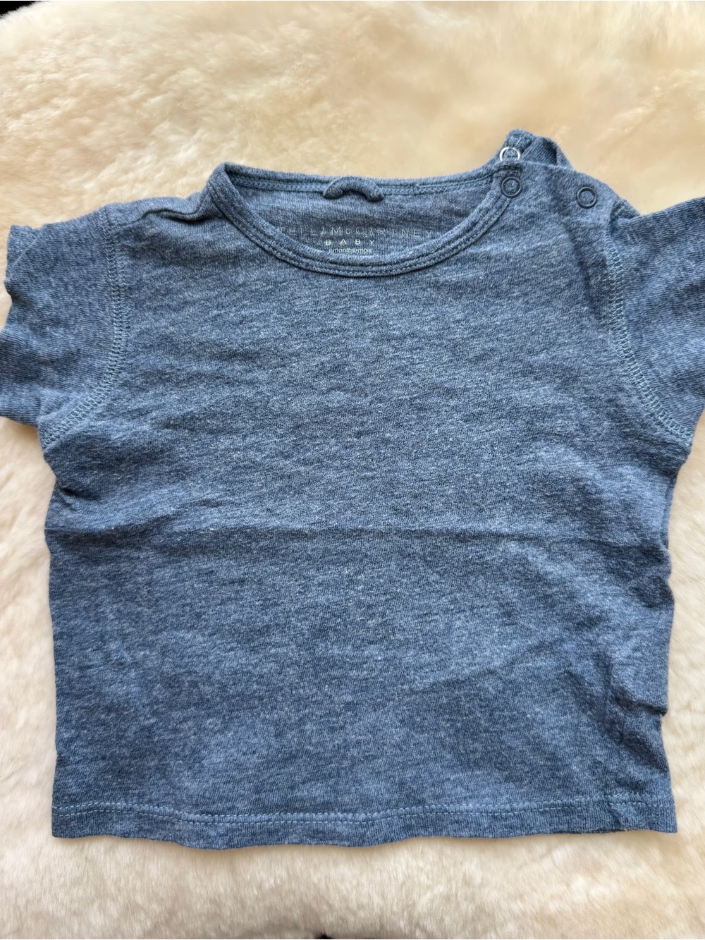 Stella McCartney Baby - Heathered Blue Short Sleeve Tee